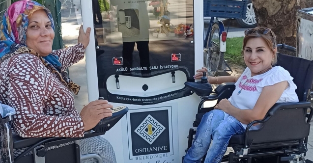 Engelli araçları için şarj istasyonları kuruldu