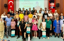 Bursluluk Sınavında Türkiye birincisi olan 16 öğrenci ödüllendirildi