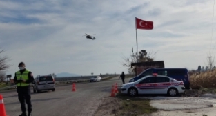 Osmaniye'de havadan yılbaşı trafik denetimi yapıldı