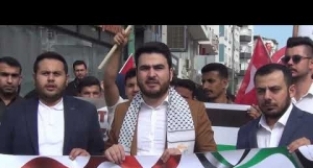 Ak Partili gençler Filistin için yürüdü