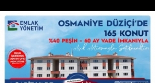 TOKİ, Osmaniye Düziçi'nde 165 konutu ihale ile satacak
