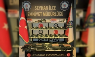 Adana'daki operasyon ve denetimlerde 66 ruhsatsız silah ele geçirildi