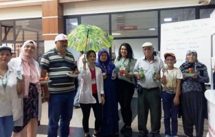 Hastanede stant açılarak 'sıcak' uyarısı yapıldı