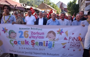Zorkun Yaylası 26.Çocuk Şenliği coşkulu bir törenle başladı