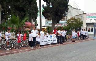 AGD'li gençler şehitler için bisiklet turu düzenledi