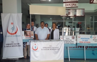 Kadirli'de halk sağlığı farkındalık standı açıldı