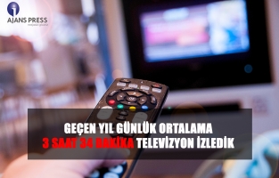Geçen yıl günlük ortalama 3 saat 34 dakika televizyon izledik