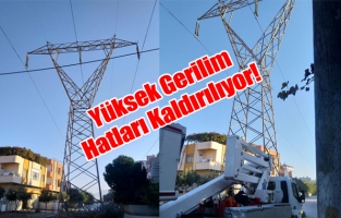 Şehir içindeki yüksek gerilim hatları kaldırılıyor