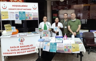 Devlet Hastanesinde koronavirüsü hakkında stant açıldı