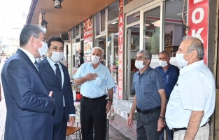 Vali Erdinç Yılmaz, Kadirli'de Koronavirüs denetimi yaptı