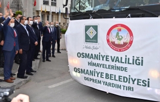 Osmaniye'den İzmir'deki depremzedelere yardım tırı