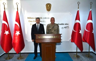 Tuğgeneral Semih Okyar, Vali Dr. Erdinç Yılmaz'ı ziyaret etti