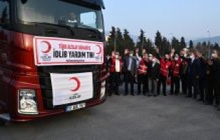 Osmaniye'den İdlib'e yardım tırı gönderildi