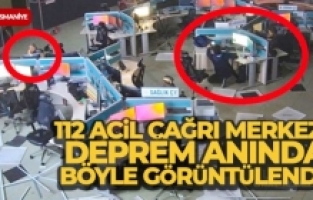 112 çalışanları deprem anında görevlerine devam etti