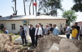 Başkan Kadir Kara, yaşanan afetten zarar gören Sakarcalık Köyünü ziyaret etti