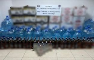 Antalya'da sahte içki operasyonunda bir kişi yakalandı