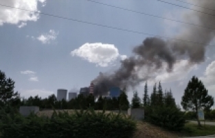 Afşin-Elbistan B Termik Santrali'nde yangın çıktı