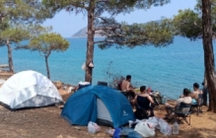 Mersin'in kamp alanlarında Kurban Bayramı tatili yoğunluğu