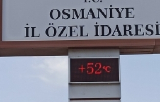 Osmaniye'de termometre 52 dereceyi gösterdi