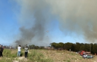 Antalya'da otluk alanda çıkan yangın tersane ve ormana sıçradı