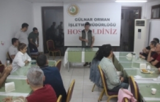 Mersin'de tayini çıkan ormancılar için veda yemeği verildi