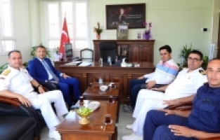 Sahil Güvenlik Akdeniz Bölge Komutanı Bavbek'ten, Samandağ Kaymakamı Dündar'a ziyaret
