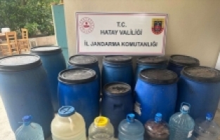 Hatay'da 350 litre sahte içki ele geçirildi