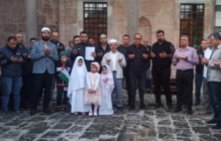 Hatay'da Filistin'de ölenler için dua edildi