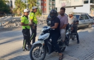 Kadirli'de motosiklet sürücülerine yönelik denetim yapıldı