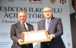 Beşiktaş Başkanı Çebi, Kahramanmaraş'ta Beşiktaş İlkokulu'nun açılışında konuştu: