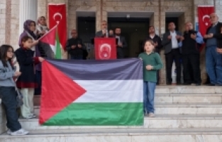 Burdur'da İsrail'in Gazze'ye saldırıları protesto edildi