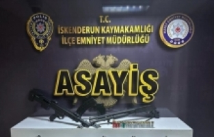 Hatay'da asayiş uygulamasında ruhsatsız silah ele geçirildi