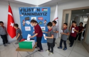 Öğrenciler depremde Türkiye'ye yardım eden Filistinli çocukları unutmadı