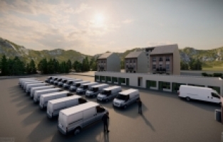 Dörtyol'da minibüs garajı yapımına başlandı