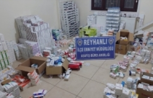 Hatay'da depoda stoklanan 10 bin kutu ilaç ele geçirildi