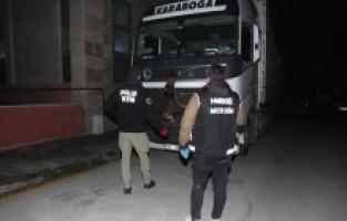 Mersin'de tırın gizli bölmesinde 15 kilo 300 gram esrar ele geçirildi