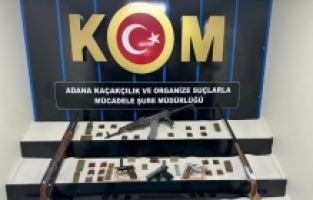 Adana'da ruhsatsız 6 silah ele geçirildi
