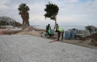 Antalya'da 2. Etap Konyaaltı Sahil Projesi'nde çalışmalar sürüyor
