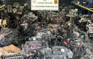 Adana'da kaçak 96 otomobil motoru ele geçirildi