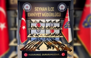 Adana'da 43 ruhsatsız silah ele geçirildi