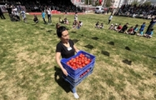 Antalya'daki Tarım ve Seracılık Festivali'nde kadınlar yarıştı