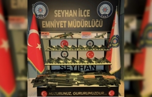 Adana'daki operasyon ve denetimlerde 66 ruhsatsız silah ele geçirildi