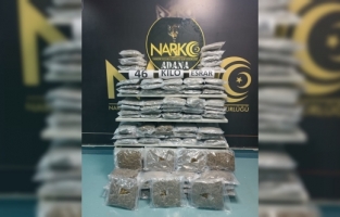 Adana'da durdurulan tırda 46 kilogram esrar ele geçirildi