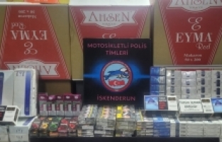 Hatay'da 130 bin makaron ve 880 paket kaçak sigara ele geçirildi