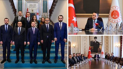 Adalet Bakanı Akın Gürlek TÜRK Hukuk Enstitüsü Heyetini Kabul Etti