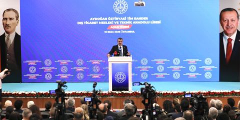 Bakan Tekin, Aydoğan Öztiryaki Tim Sander Dış Ticaret Mesleki ve Teknik Anadolu Lisesi Açılış Töreni'ne Katıldı