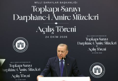 Cumhurbaşkanı Erdoğan, Topkapı Sarayı Darphane-i Amire Müzeleri Açılış Töreni’nde konuştu