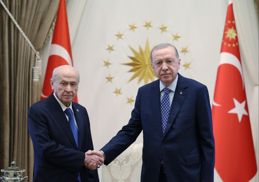 Cumhurbaşkanı Erdoğan, MHP Genel Başkanı Bahçeli’yi kabul etti