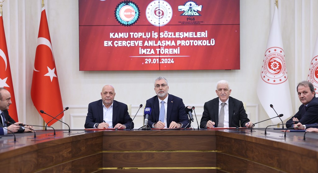 Kamu Toplu İş Sözleşmeleri Ek Çerçeve Anlaşma Protokolü İmzalandı